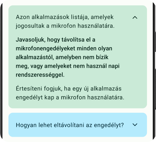 Mikrofon őrző és védő funkció