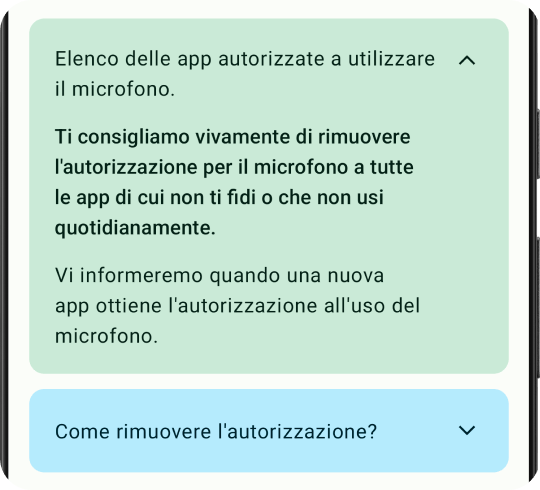 Funzione di protezione e tutela del microfono