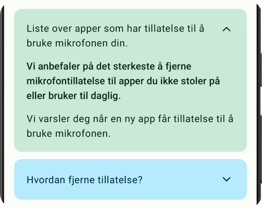 Mikrofonvakt og beskytterfunksjon