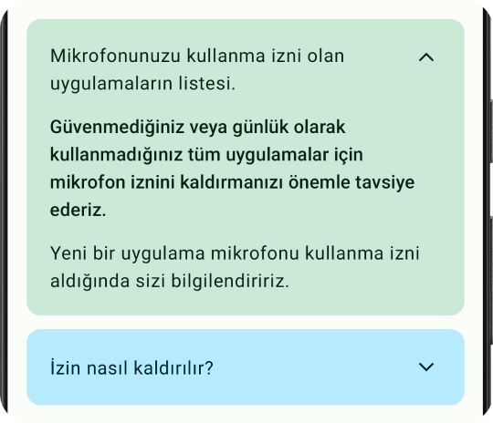 Mikrofon koruyucusu özelliği