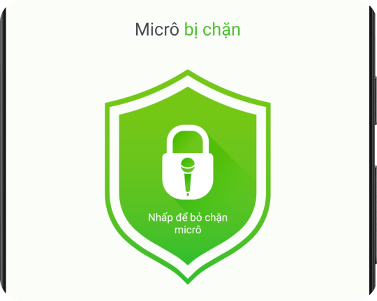 Tắt, chặn và hủy kích hoạt micrô bằng một lần chạm.